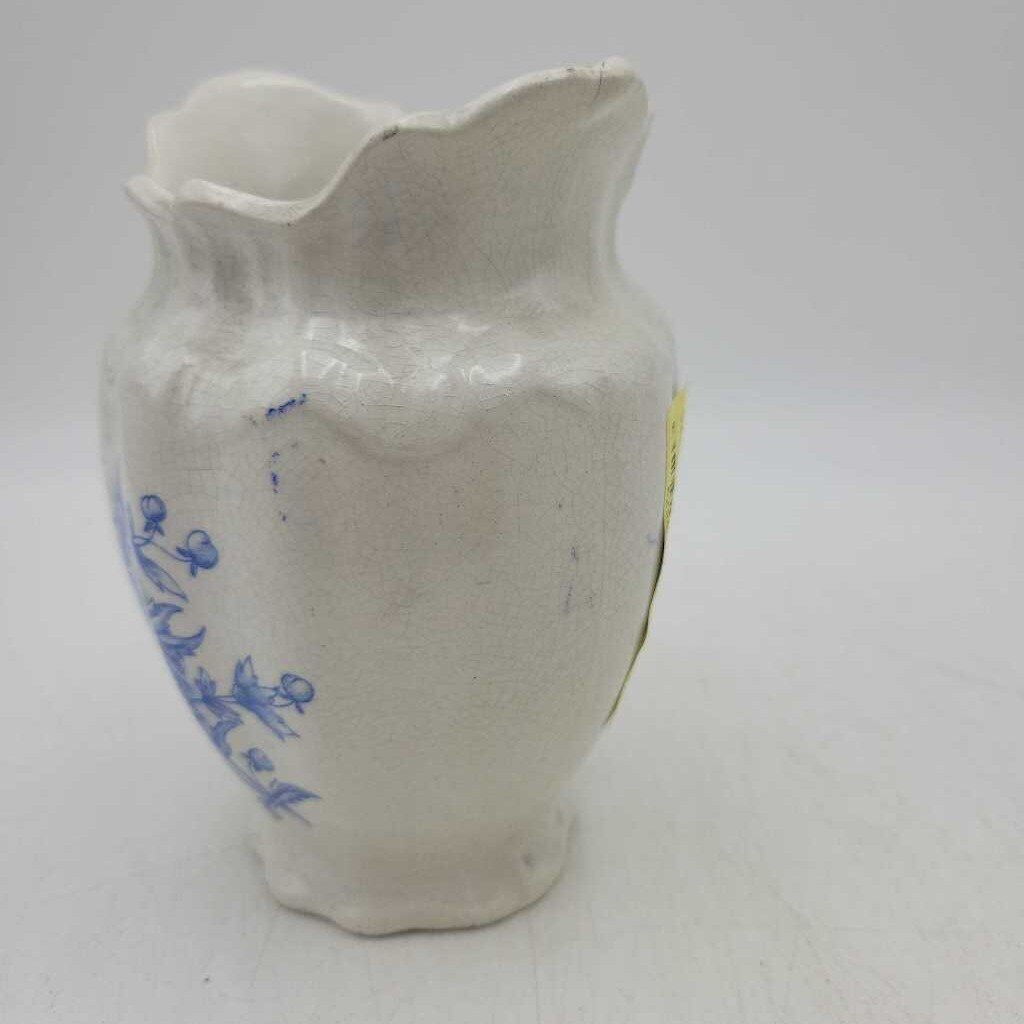 Antique Transferware vase brush holder (RB)
