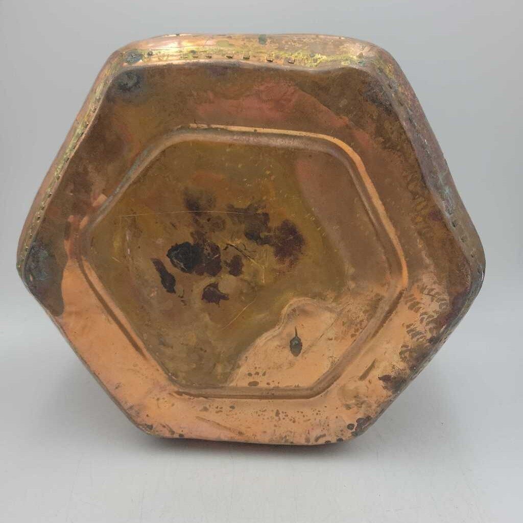 Large Hexagon Copper Planter (0000) (MCOL)
