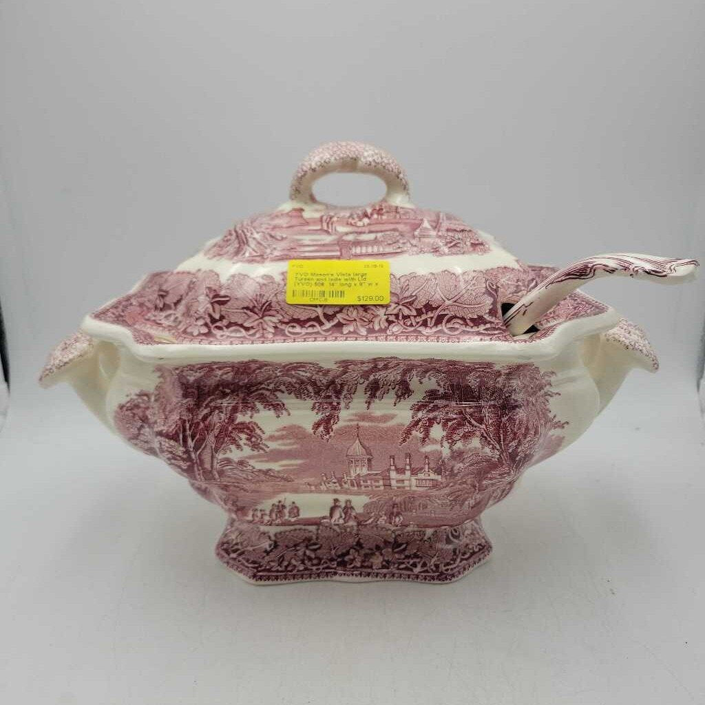 Mason's Vista large Tureen and ladle with Lid (YVO) 608