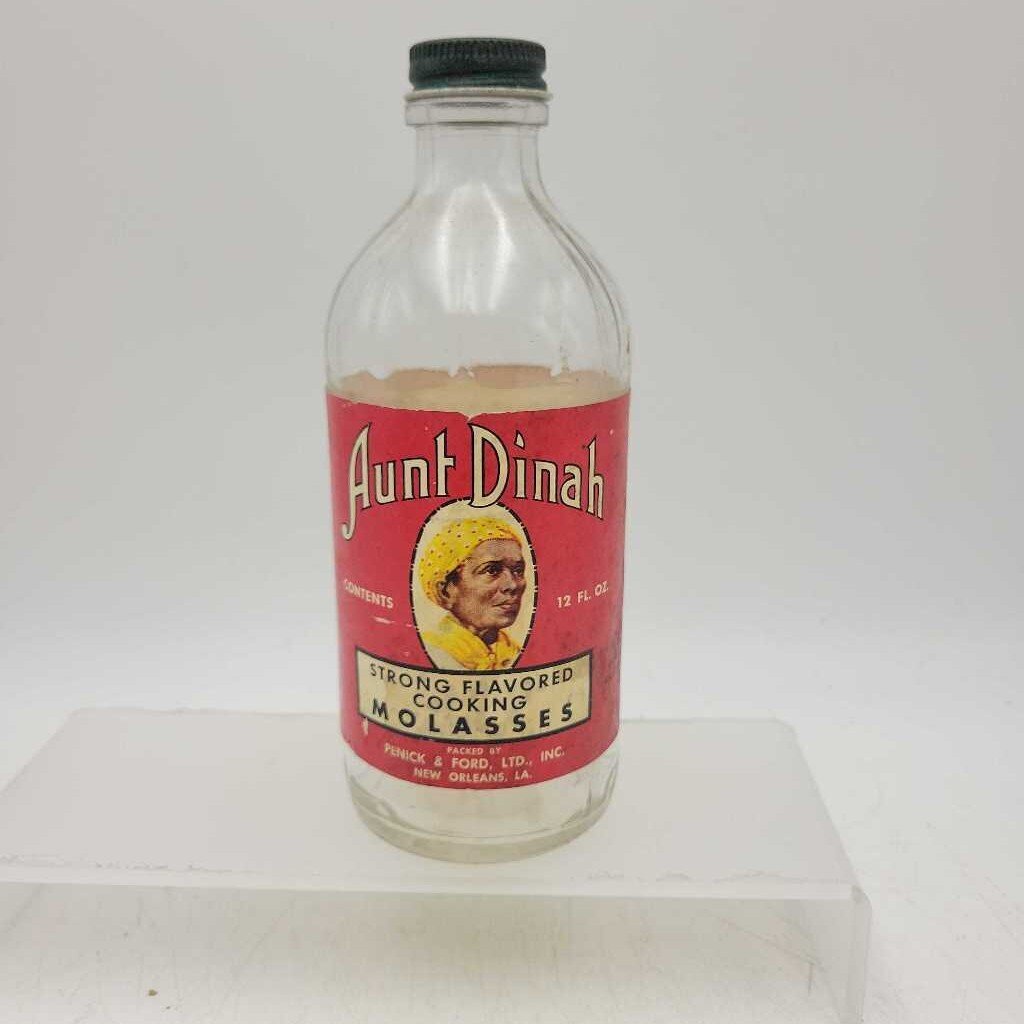 Vintage "AUNT DINAH" Molasses bottle (Glass mark for Knox Glass co 1950's) #338