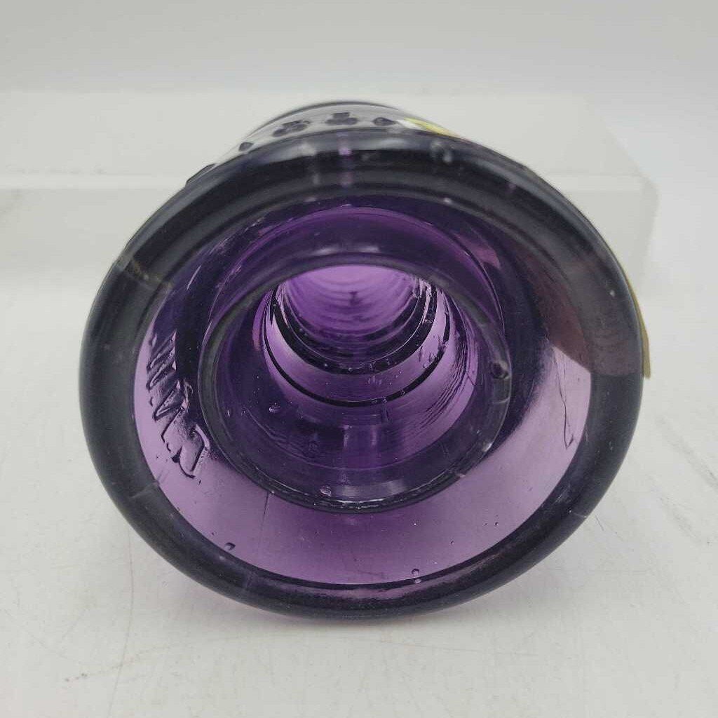 Amethyst Purple milk swirl Insulator C.N.W. Tel Co. (JEF)