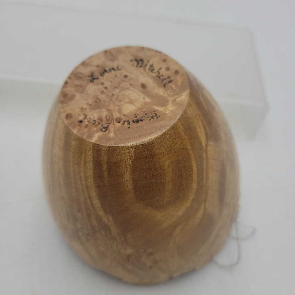 Burl Wood bowl Signed (DEB)