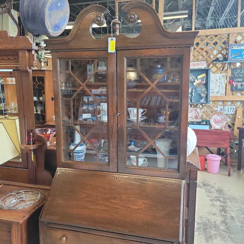Walnut Drop Front Secretary Desk #393 (NS)