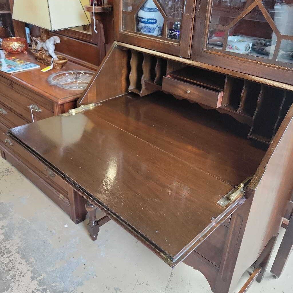 Walnut Drop Front Secretary Desk #393 (NS)