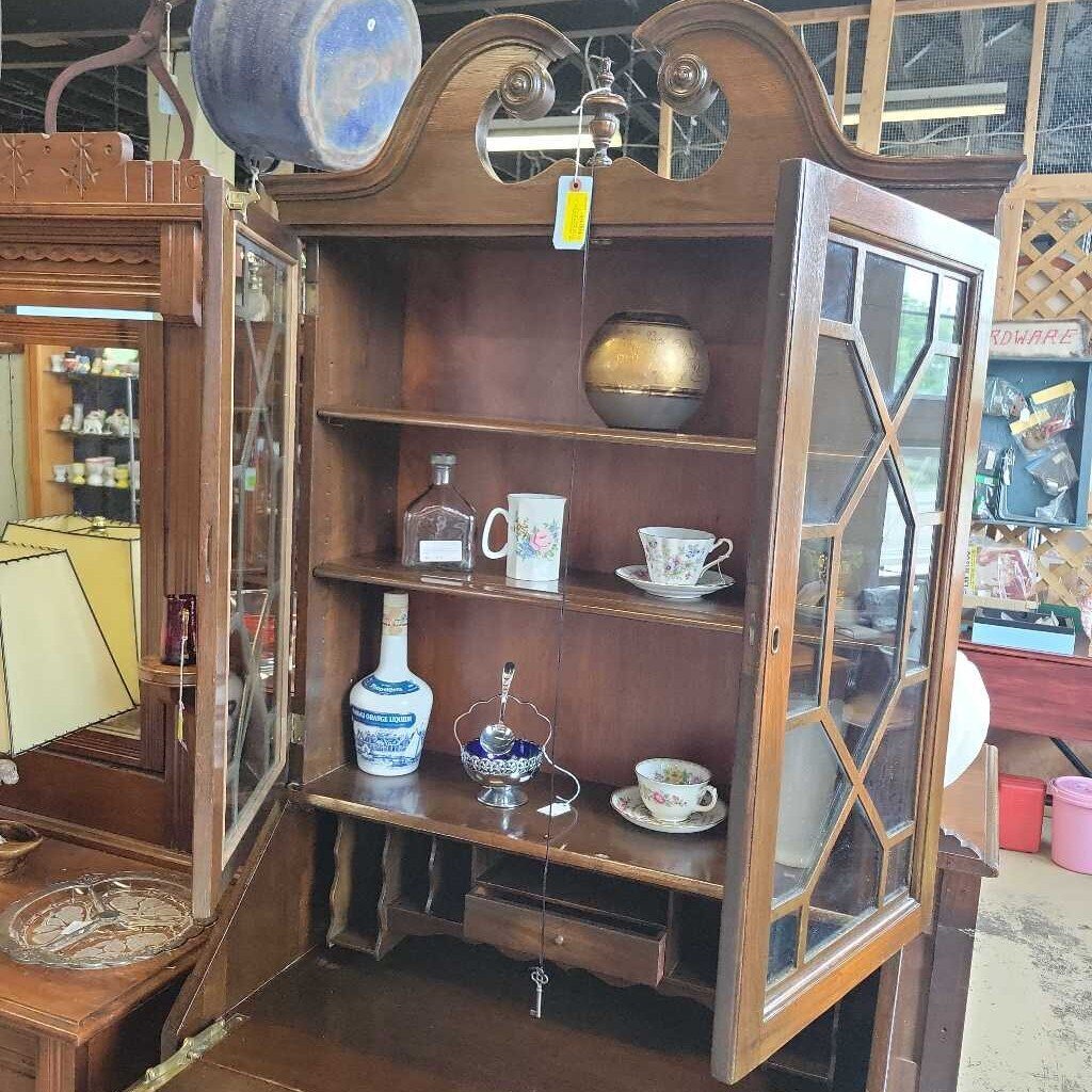 Walnut Drop Front Secretary Desk #393 (NS)