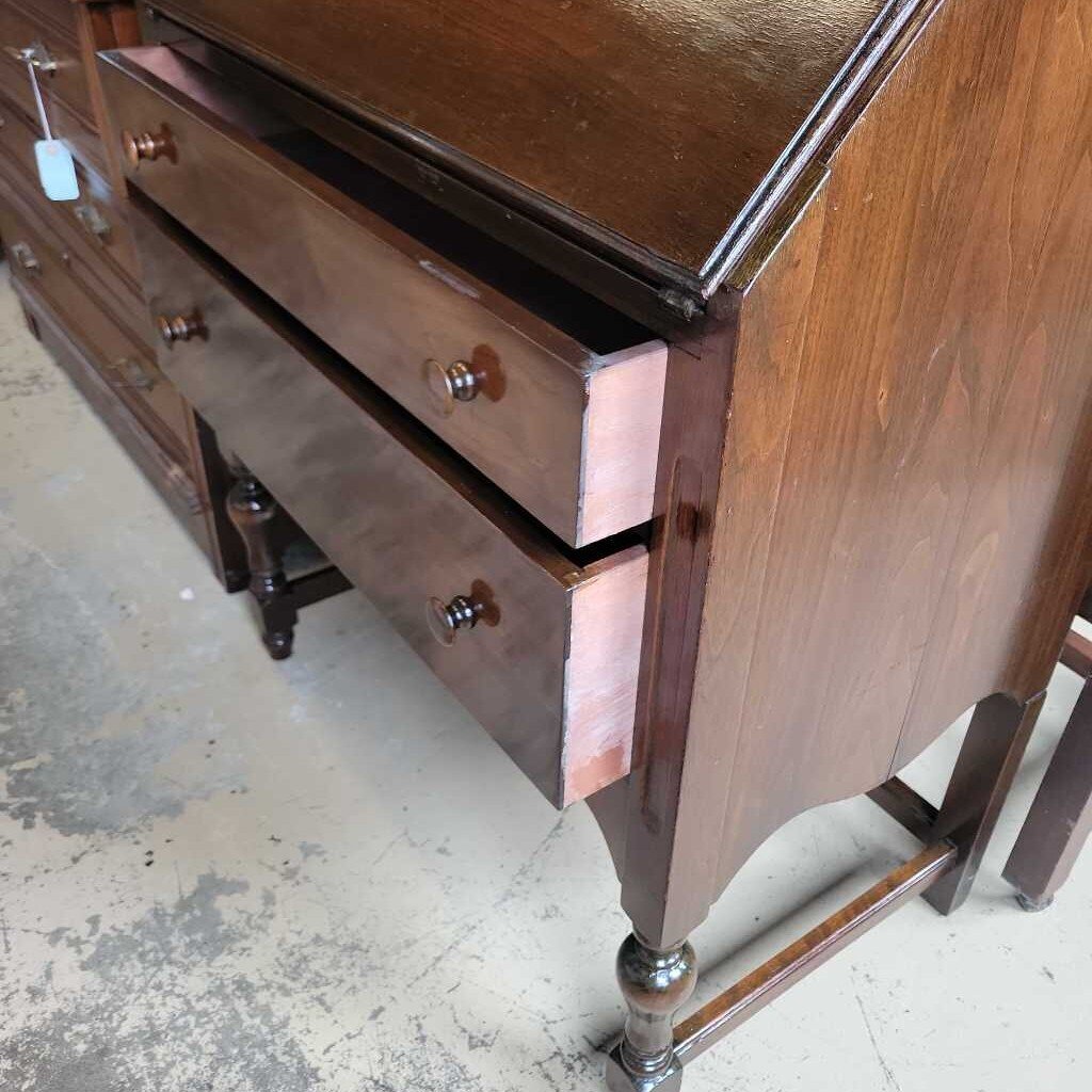 Walnut Drop Front Secretary Desk #393 (NS)