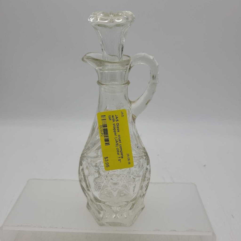 Glass cruet complete with stopper (JAS)