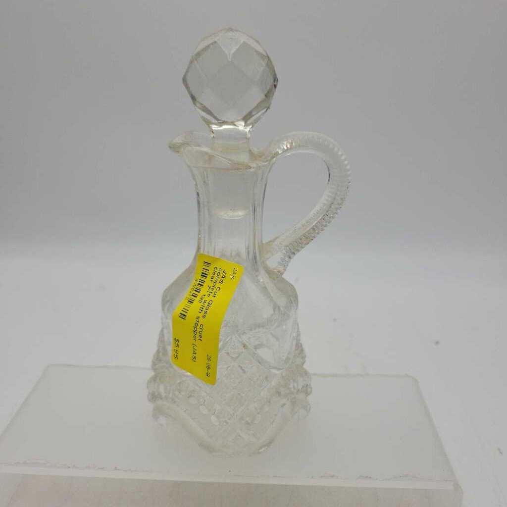 Cut Glass cruet complete with stopper (JAS)