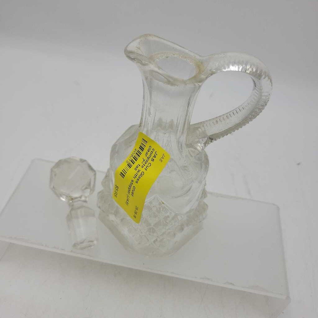 Cut Glass cruet complete with stopper (JAS)