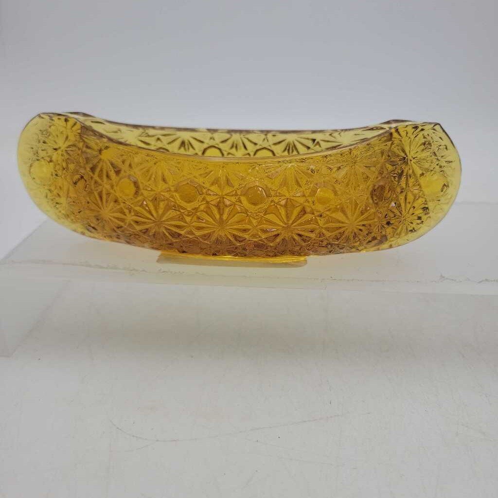 Fenton Amber Glass Canoe (GEC)