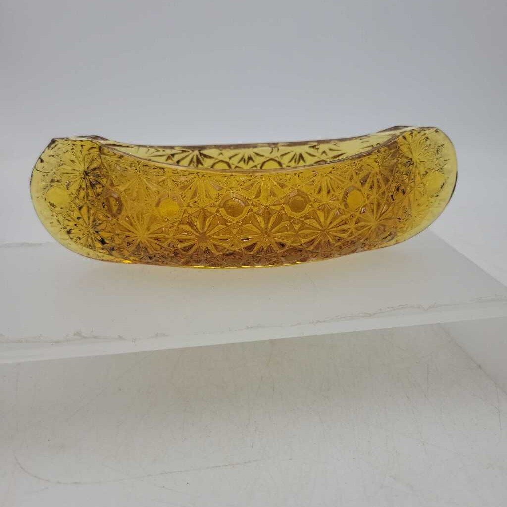 Fenton Amber Glass Canoe (GEC)