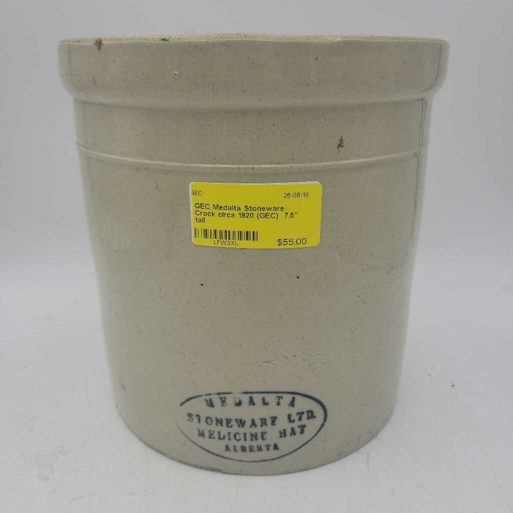Medalta Stoneware Crock circa 1920 (GEC)