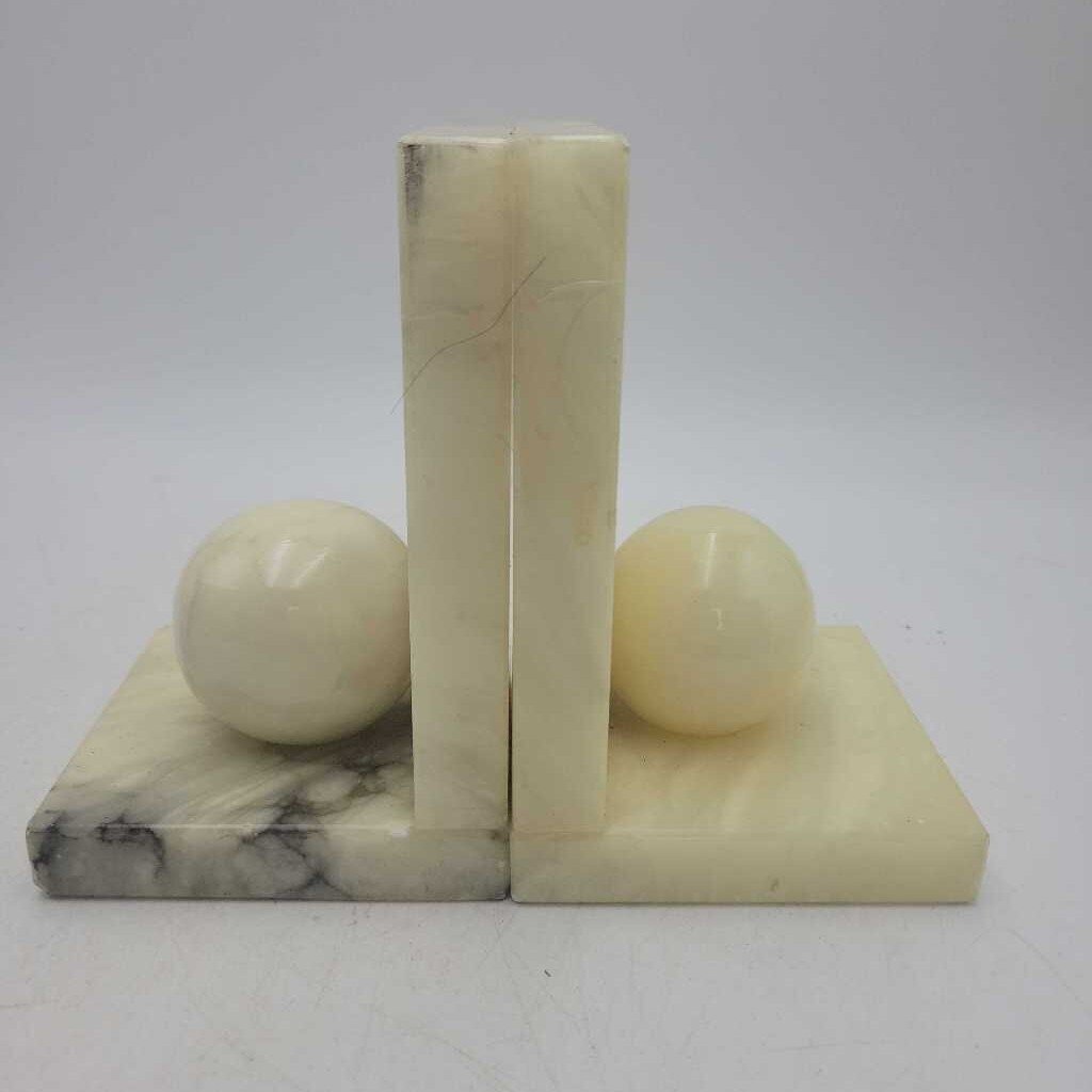 Alabaster Ball Bookends (1944) (MCOL)
