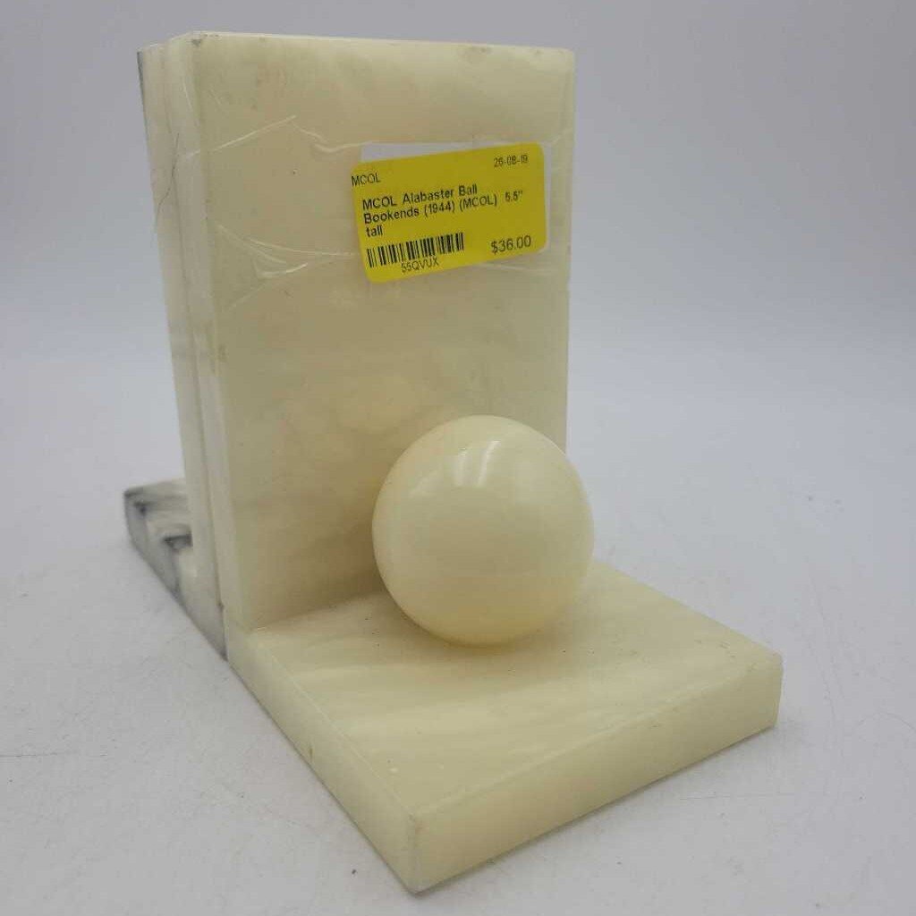 Alabaster Ball Bookends (1944) (MCOL)