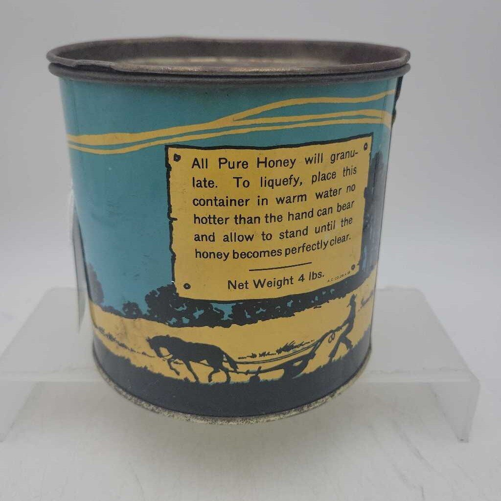 .Pure HONEY TIN 4 LB Frank Lubrick Wilsonville On (DEB)