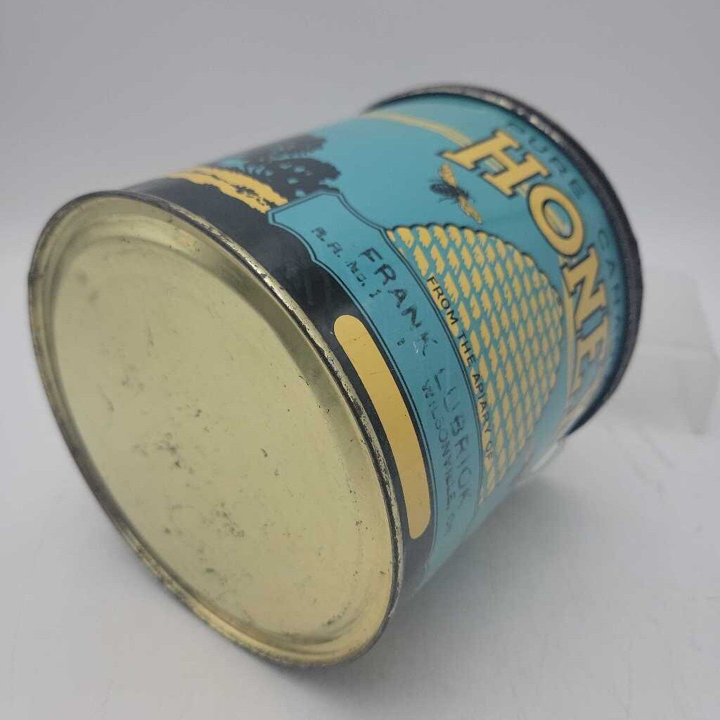 .Pure HONEY TIN 4 LB Frank Lubrick Wilsonville On (DEB)
