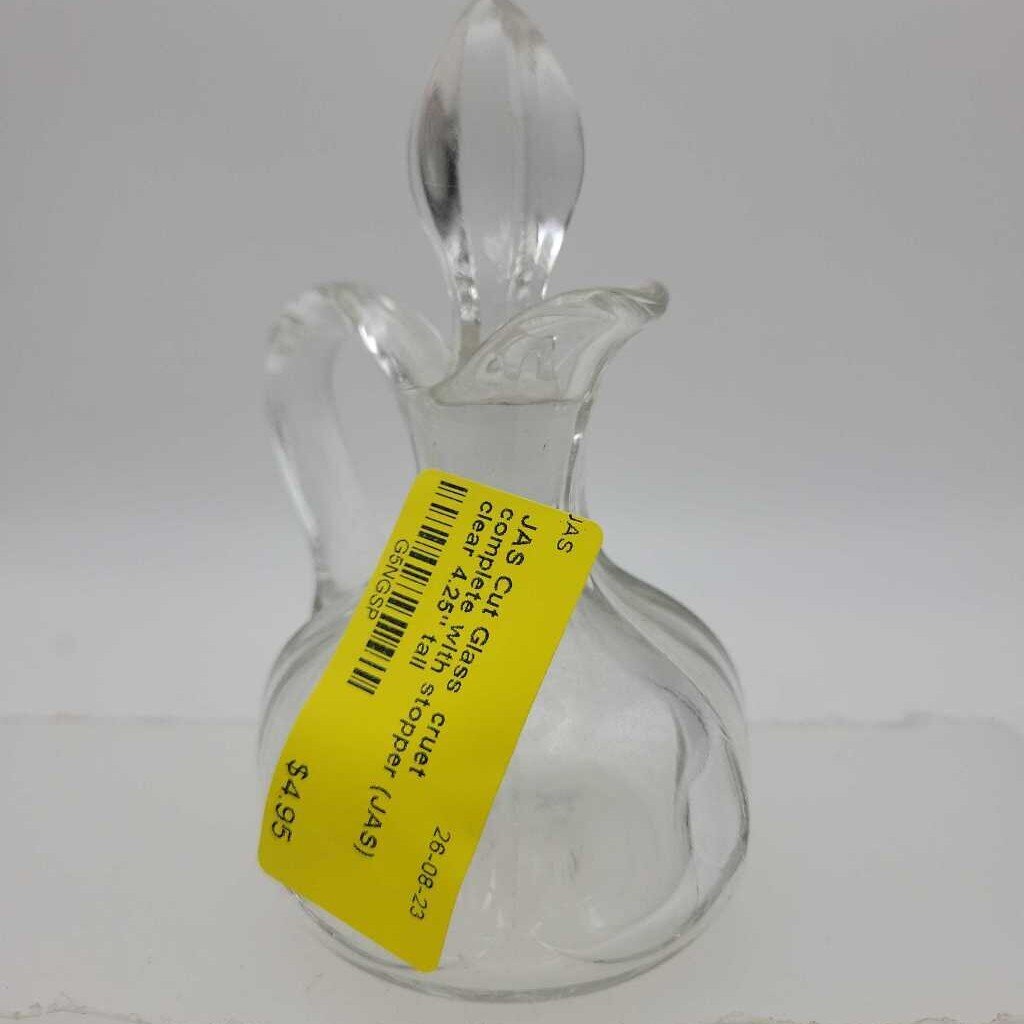 Cut Glass cruet complete with stopper (JAS)