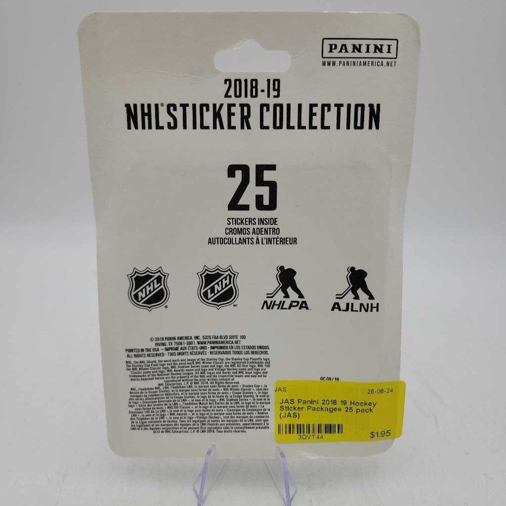 Panini 2018 19 Hockey Sticker Packages 25 pack (JAS)