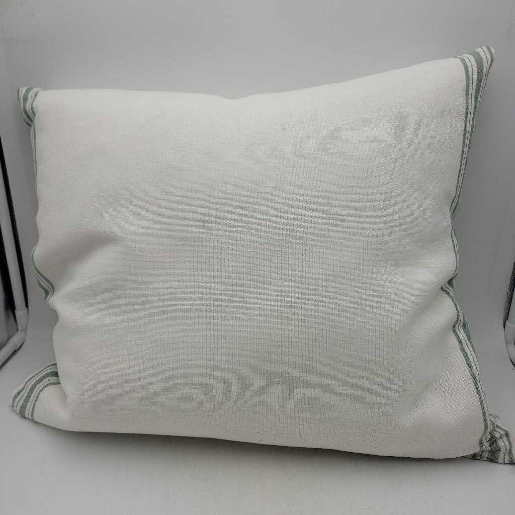 Linen Striped feather insert pillow (UR)