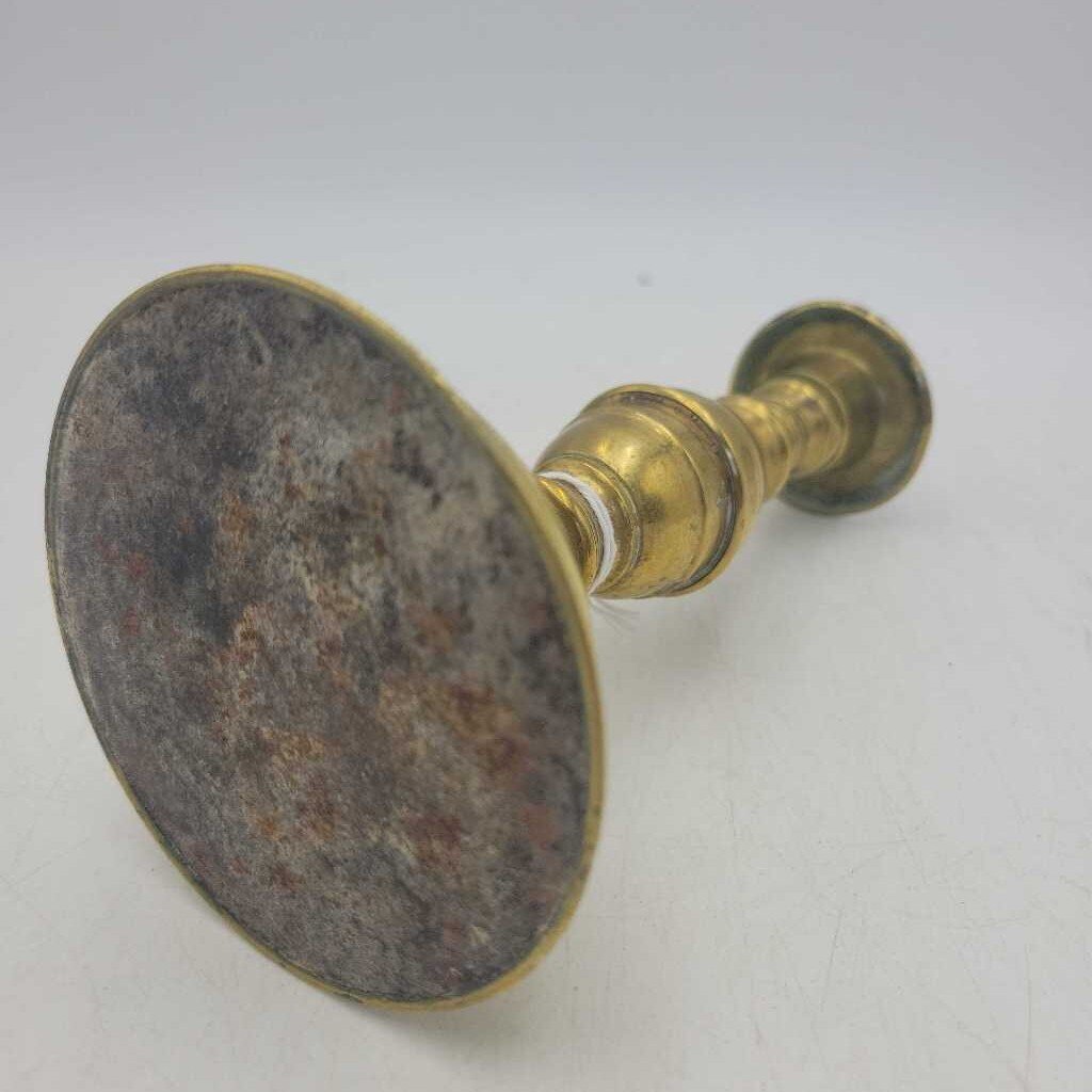 Flared Round Base Brass Candlestick Holder #3603 (MCC)