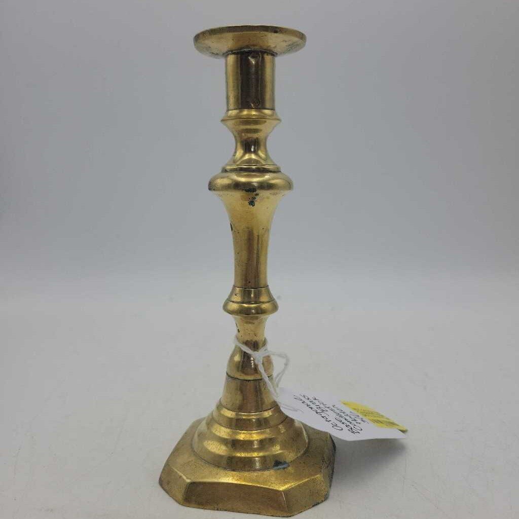Octagonal Base Brass Candlestick Holder #3606 (MCC)