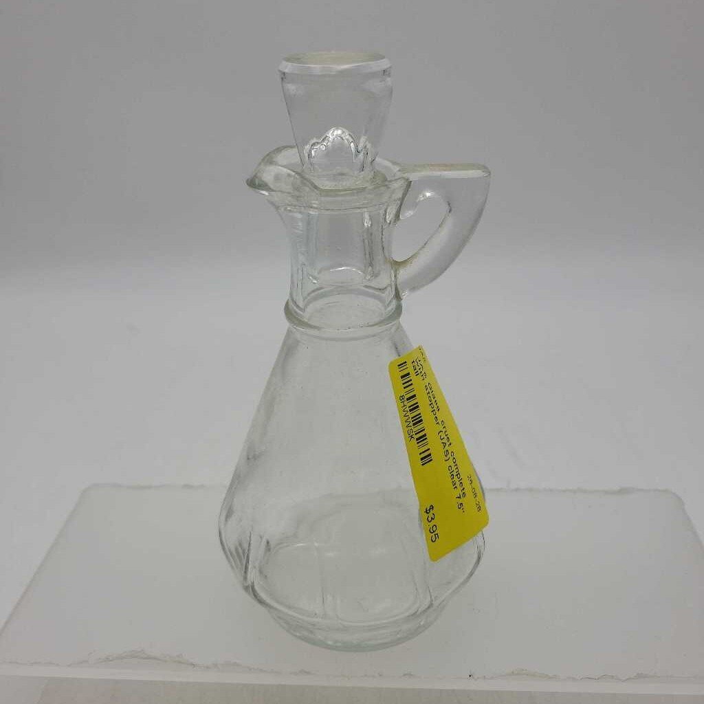 Glass cruet complete with stopper (JAS)