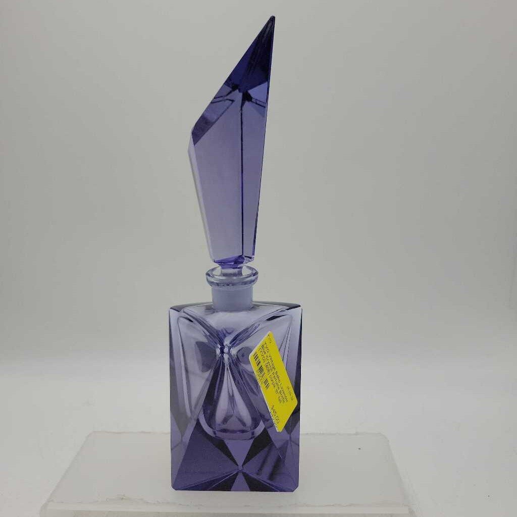 Vintage Boho Lavender Blue Crystal Perfume Bottle (YVO) (608)