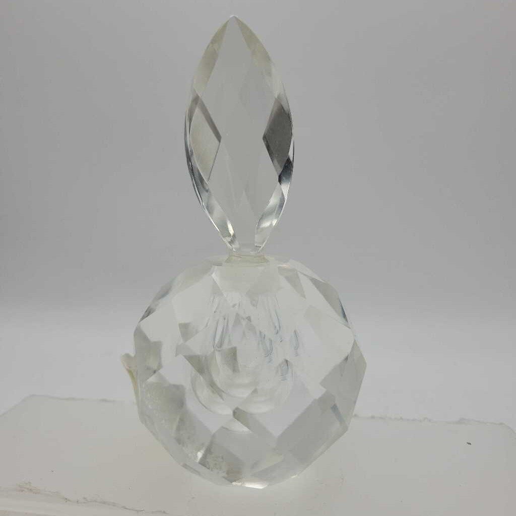 Vintage Cut Crystal Prism Perfume Bottle (YVO) (608)