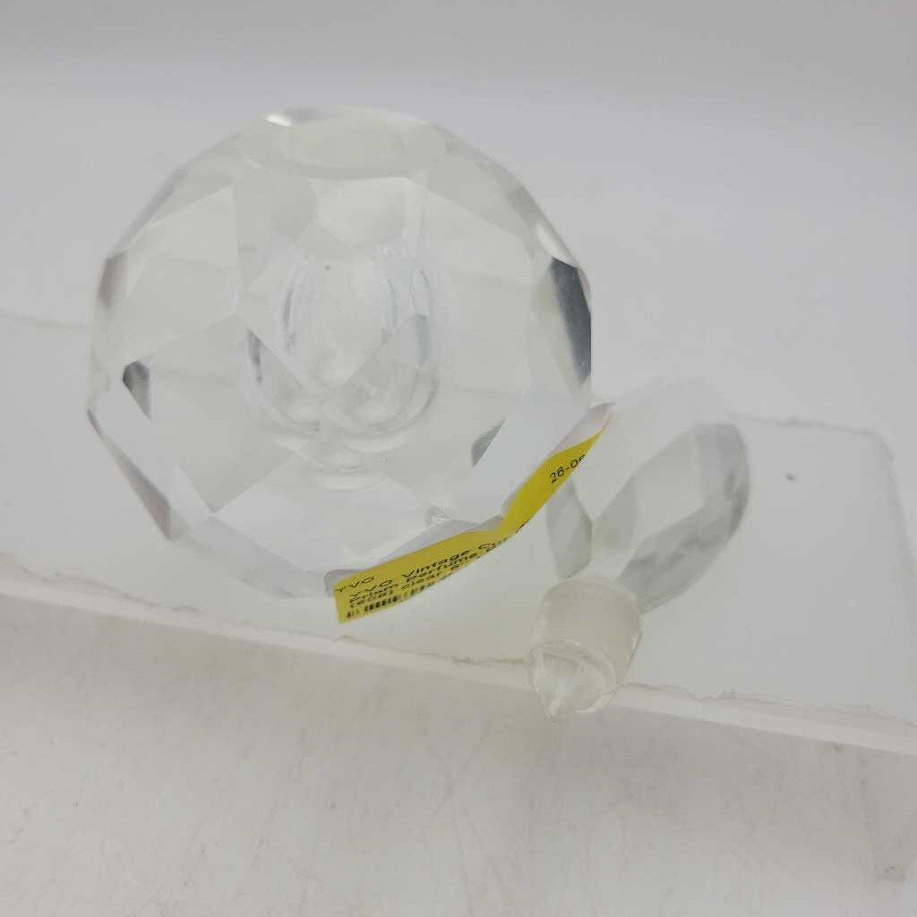 Vintage Cut Crystal Prism Perfume Bottle (YVO) (608)