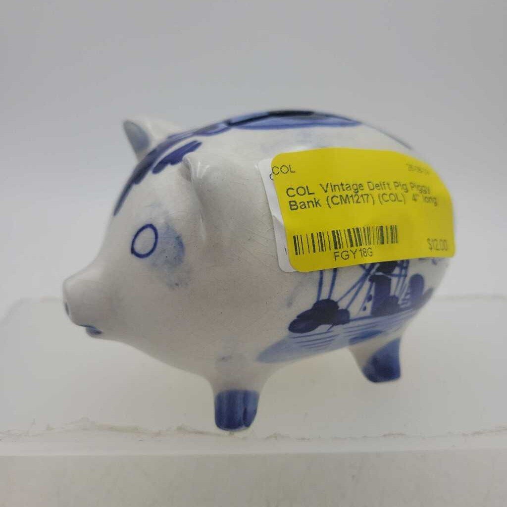Vintage Delft Pig Piggy Bank (CM1217) (COL)