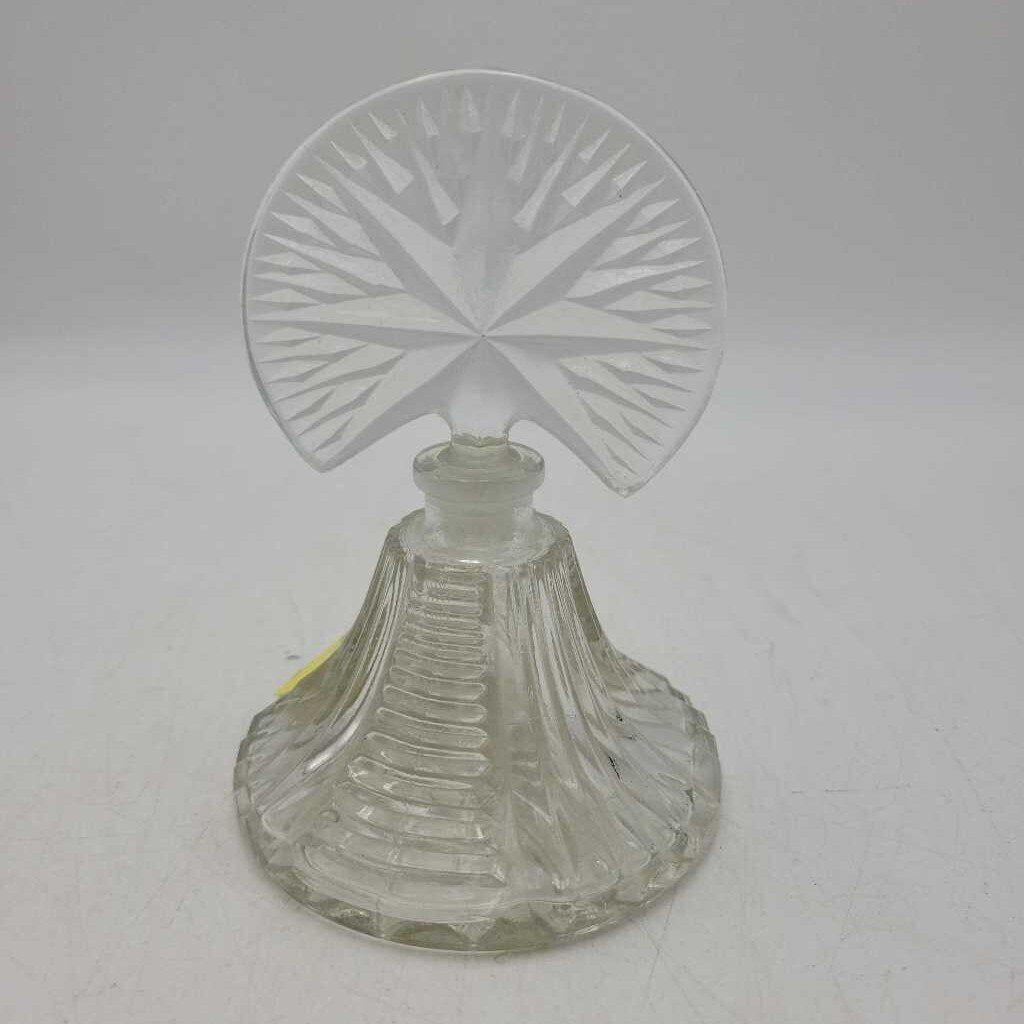 Vintage Clear Imperial Glass/Sunflower Stopper (YVO) (608)