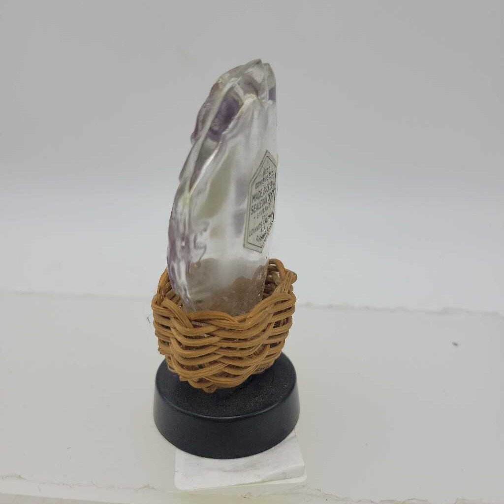 Rare Vintage Perfume Bottle with Violet (YVO) (608)