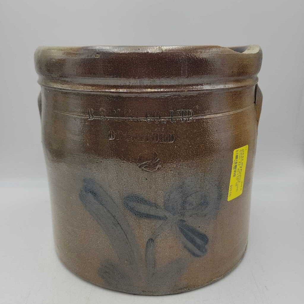 B.S. Mfg Brantford Stoneware 2 Gal Crock (JAS)