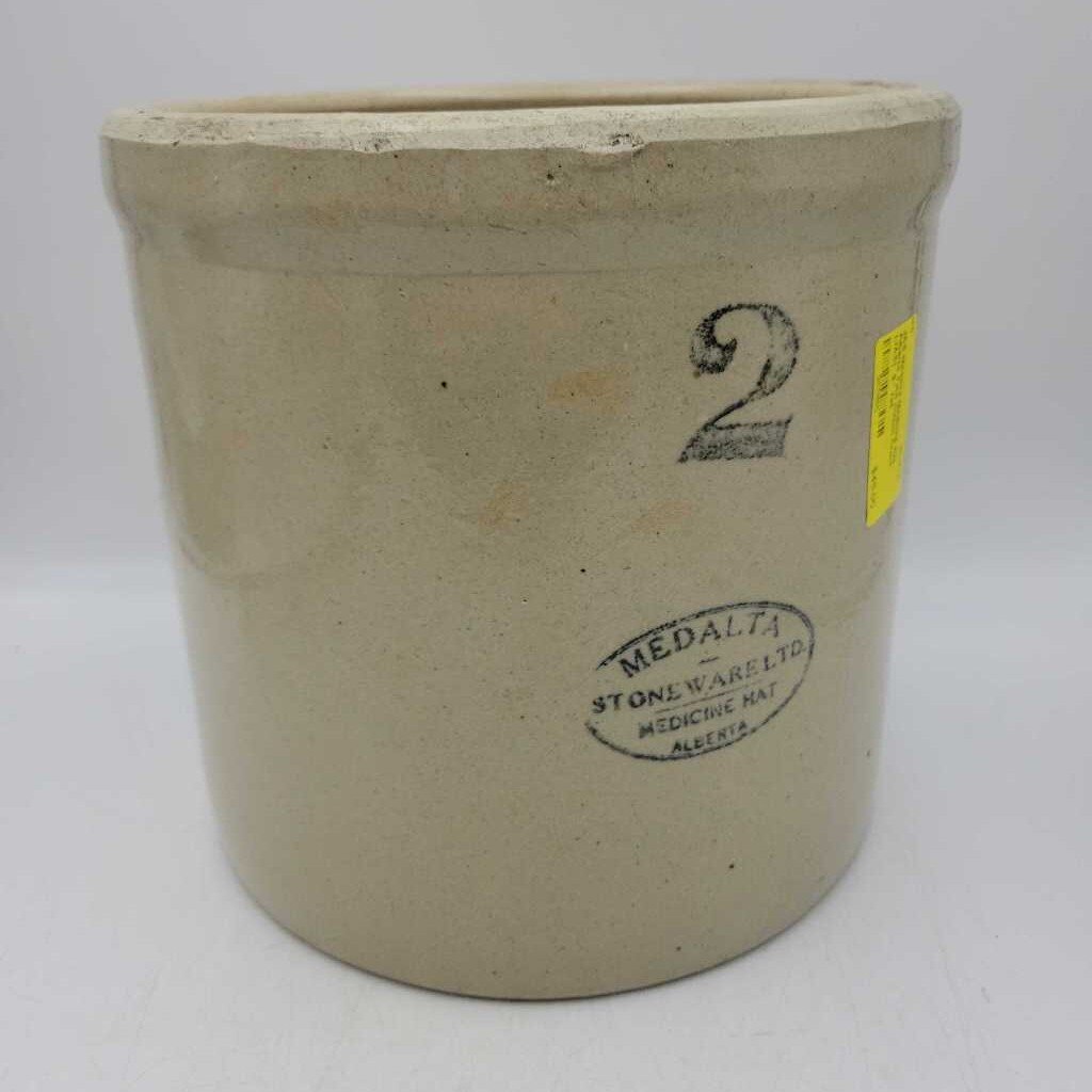 Medalta Medicine Hat Alberta Two Gallon Crock (JAS)