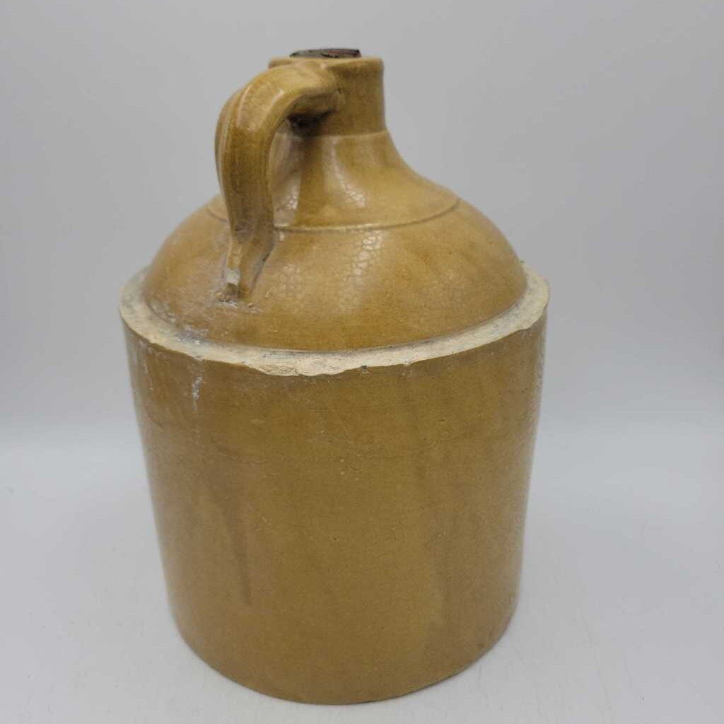 Yellow ware stoneware pottery Jug (JAS)