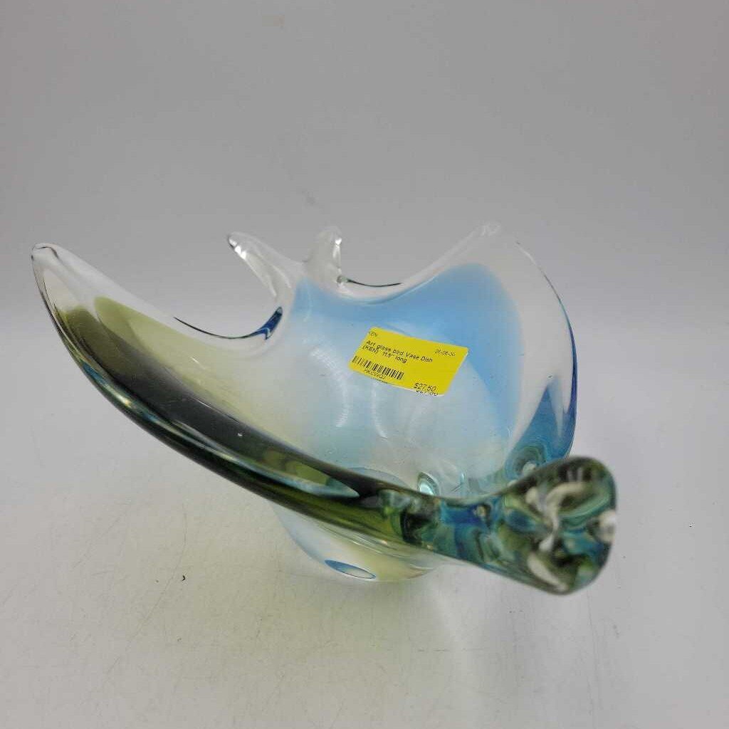 Art glass bird Vase Dish (KEN)