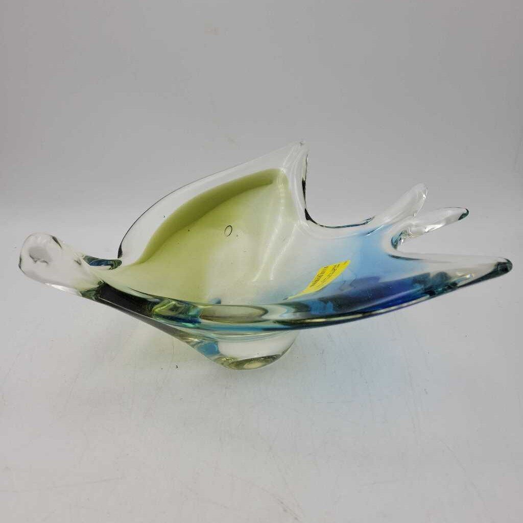 Art glass bird Vase Dish (KEN)