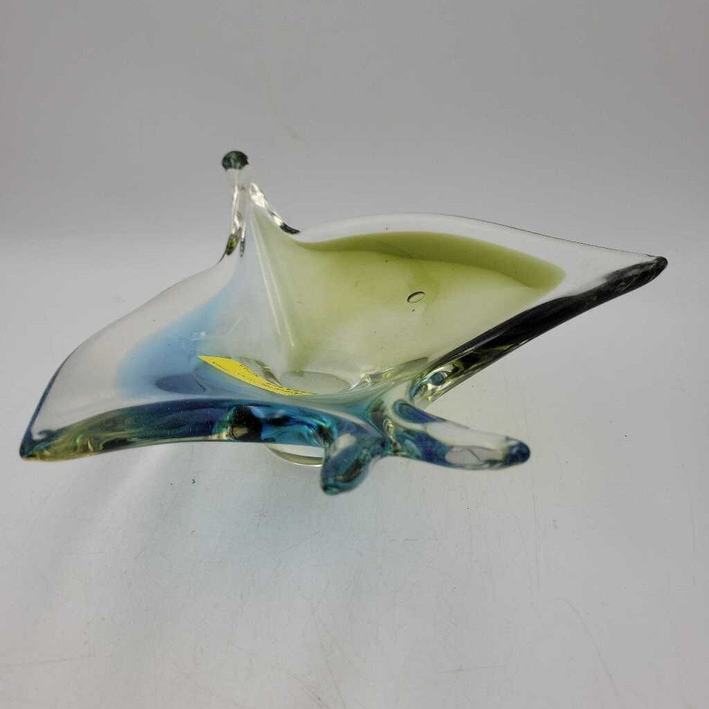 Art glass bird Vase Dish (KEN)