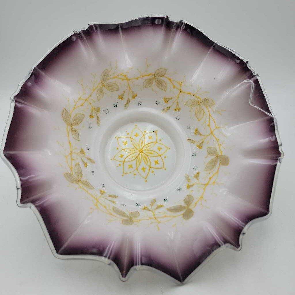Art Glass hand painted bowl (DEB)