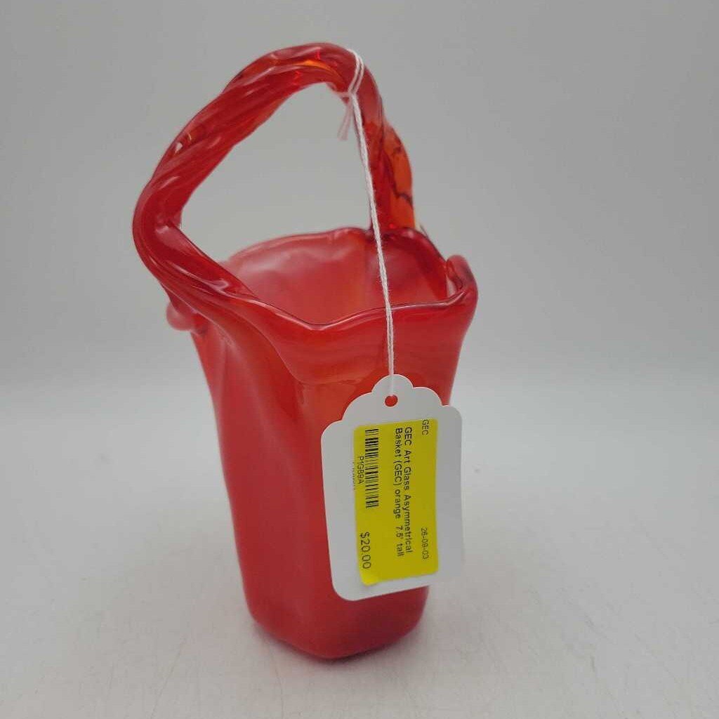 Art Glass Asymmetrical Basket (GEC)