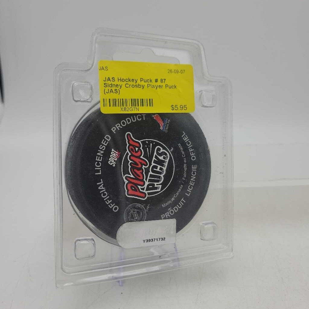 Hockey Puck # 87 Sidney Crosby Player Puck (JAS)