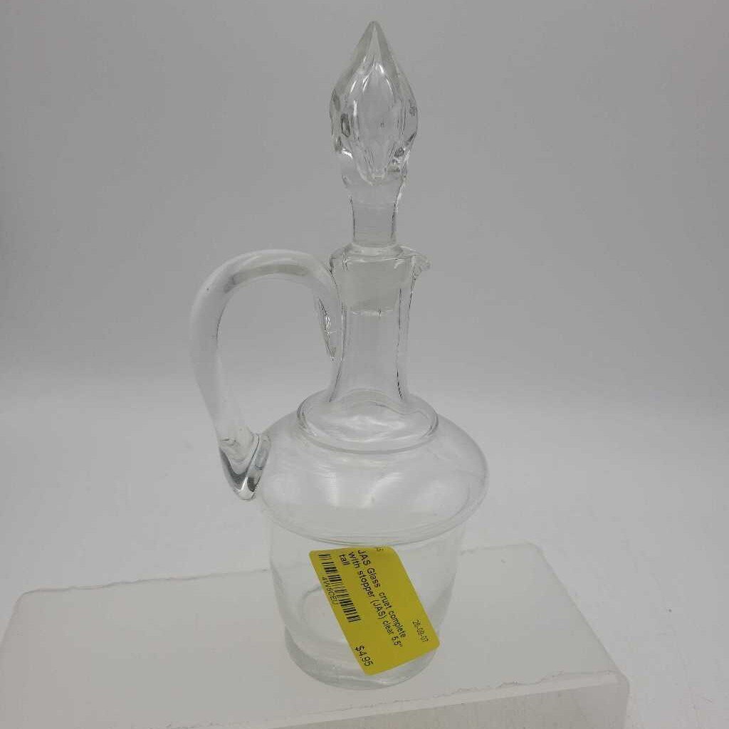 Glass cruet complete with stopper (JAS)
