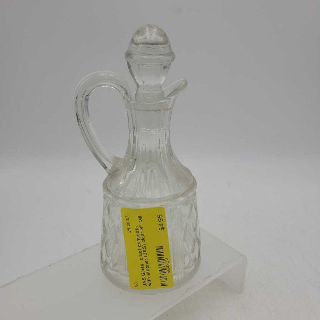 Glass cruet complete with stopper (JAS)