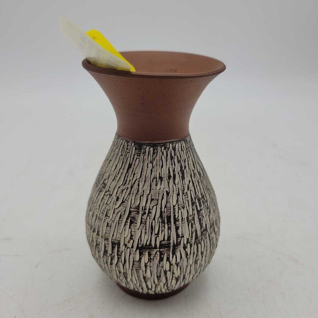 1950's Terracotta Rinde (Bark) line Eckhrdt & Engler West German vase - small