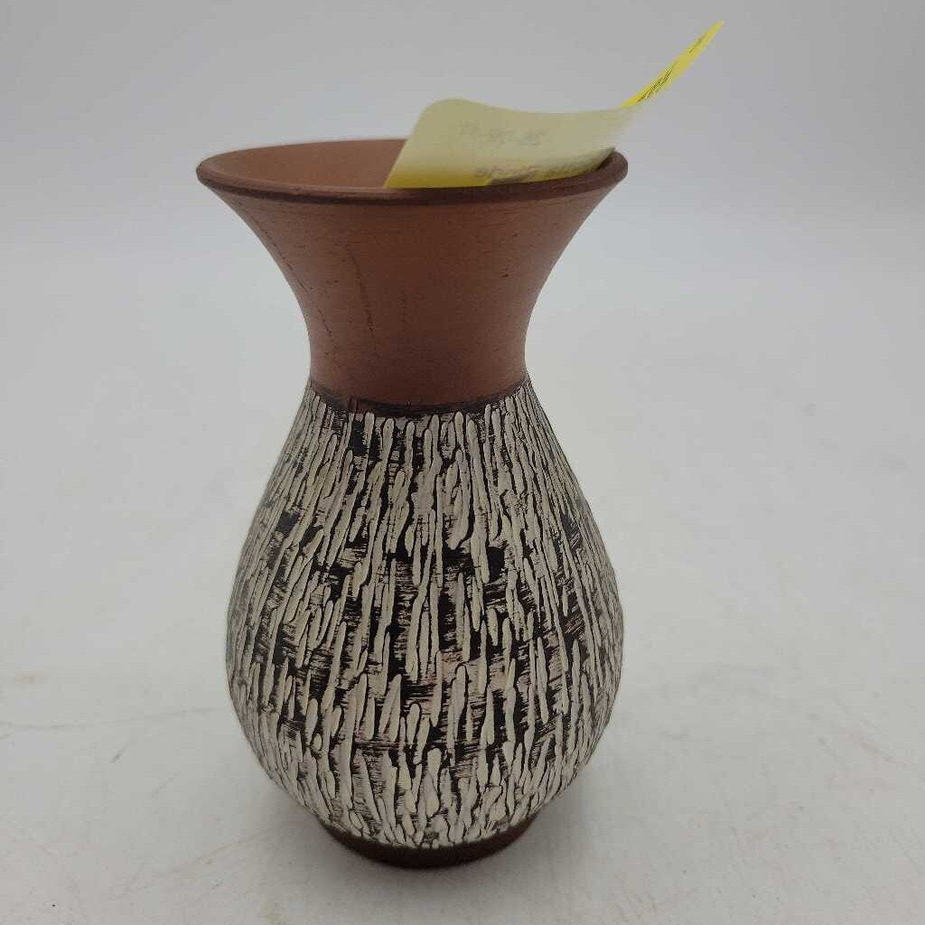 1950's Terracotta Rinde (Bark) line Eckhrdt & Engler West German vase - small