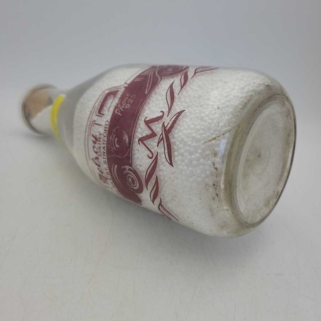 Rare Melroy Dairy Stratford Ont. Quart milk bottle (DR)
