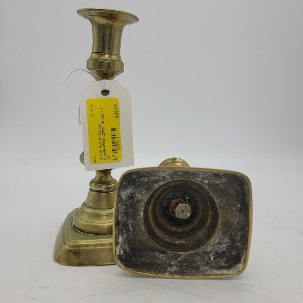 Pair 6" Brass Candlesticks (2025)