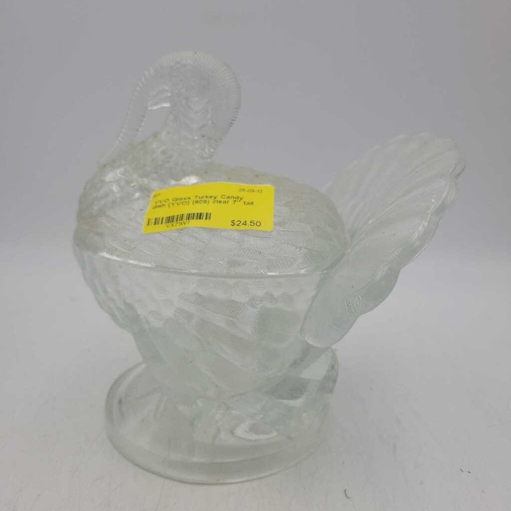Glass Turkey Candy dish (YVO) (609)