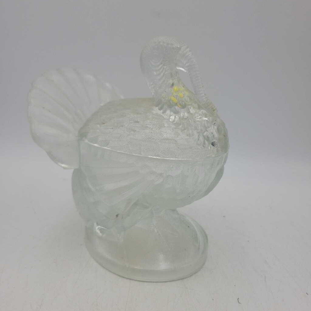 Glass Turkey Candy dish (YVO) (609)
