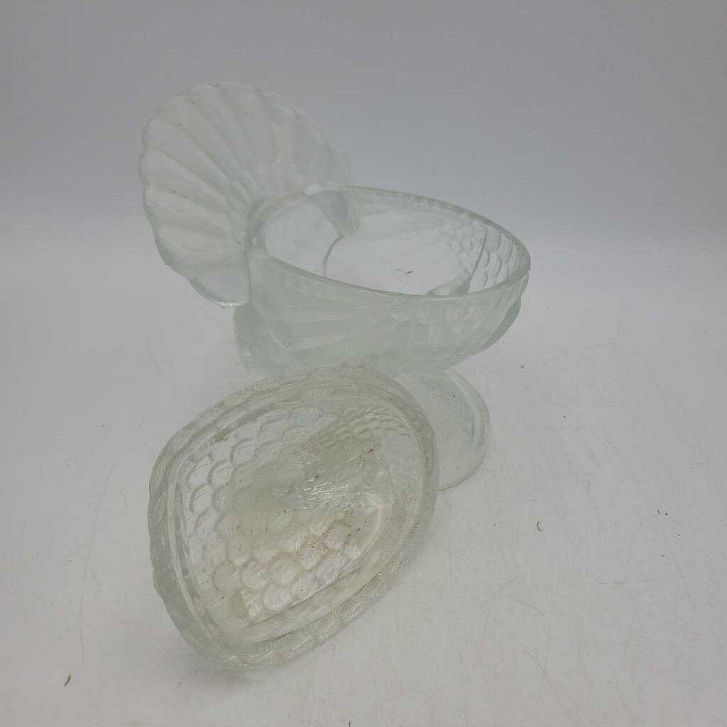 Glass Turkey Candy dish (YVO) (609)